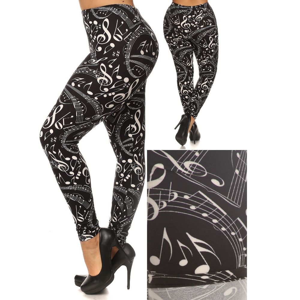 Plus Size Leggings (Music)